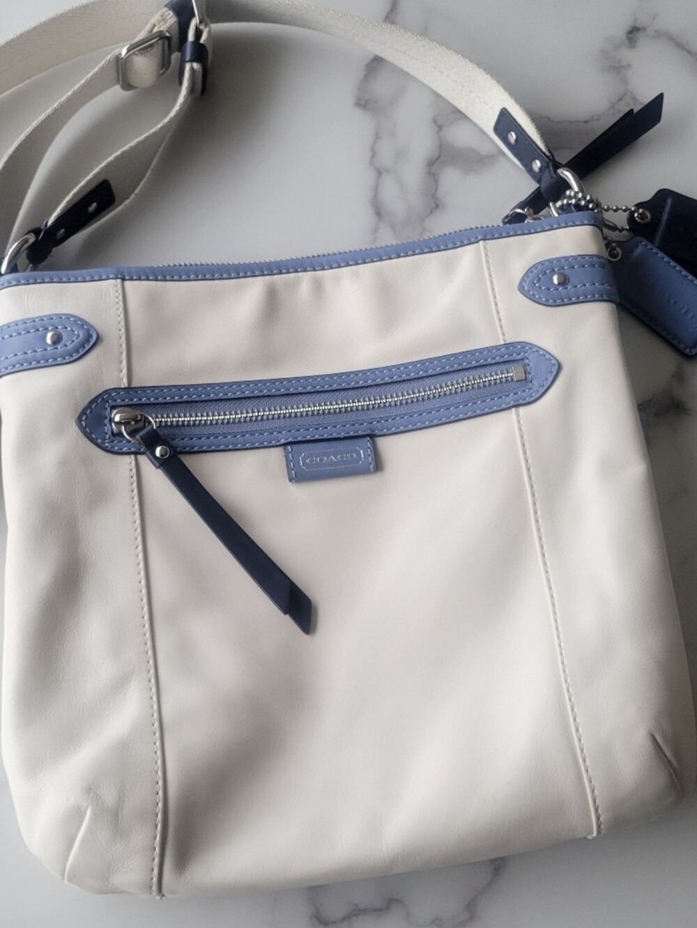 Coach Daisy Spectator Crossbody Bag In White Leather